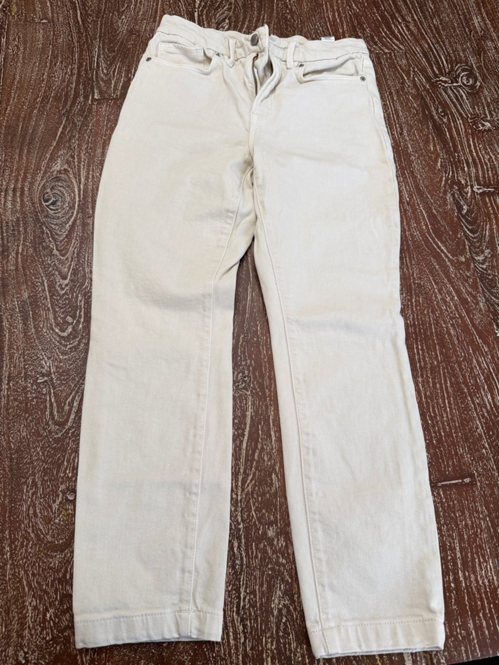 Good American Men's Straight Jeans in Cream